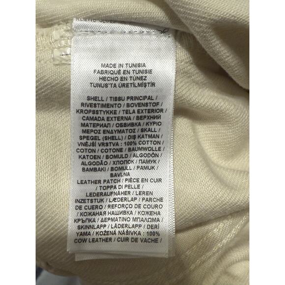 Lauren Ralph Lauren Denim Mini Dress Button-Down Utility Safari Light Cream 8 - Picture 4 of 9